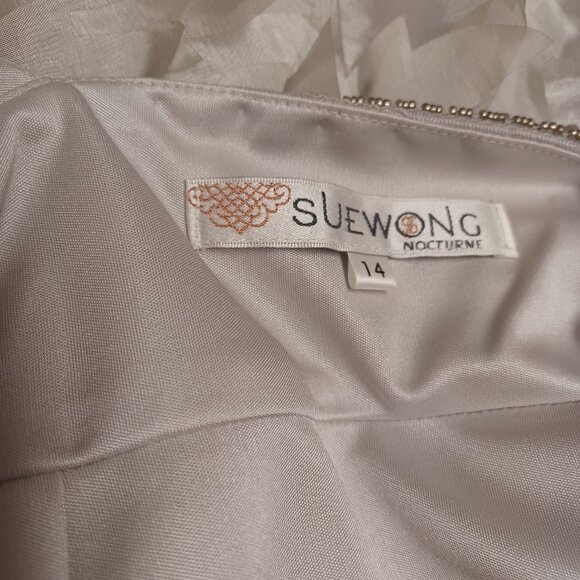 Sue Wong Beaded Gatsby Feather Dress size 14 - Picture 14 of 16